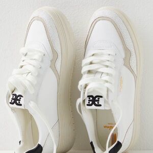 Sam Edelman White and Cream Sneakers